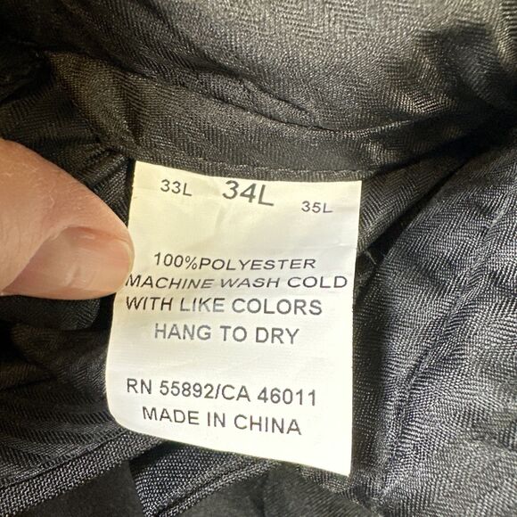 Black Tuxedo Satin Lapel Jacket 42R Pants 34L - Picture 12 of 14